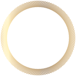 Deco Gold Round Border PNG Transparent Clip Art | Gallery ...
