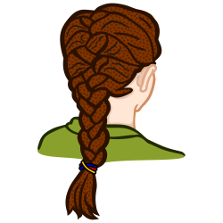 OnlineLabels Clip Art - French Braid - Coloured