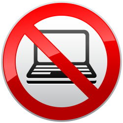 No Laptop Prohibition Sign PNG Clipart - Best WEB Clipart
