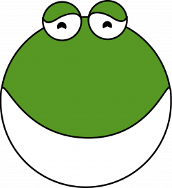 Clipart - cute frog head