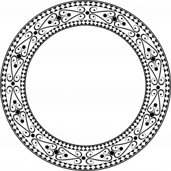 Clipart - Decorative Ornamental Round Frame Large