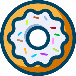 Clipart - donut with sprinkles
