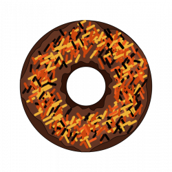 Clipart - Fall or Halloween Donut