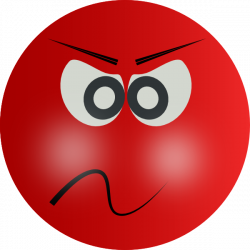 Angry Face Person With Red Clipart