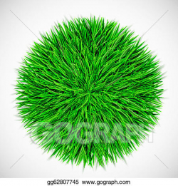 Vector Clipart - Background with circle of grass. Vector ...