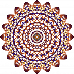 Clipart - Prismatic Mandala Line Art 5 No Background