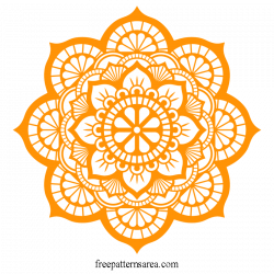 Lotus Mandala Vector Art and Cut Out Pattern Files | FreePatternsArea