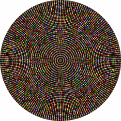 Clipart - Chromatic Hypnotic Checkered Mandala