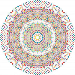 Clipart - Prismatic Geometric Mandala 2 No Background