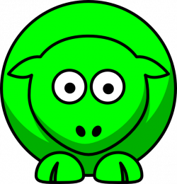 Sheep Looking Straight Neon Green Clip Art at Clker.com - vector ...