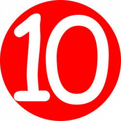 Red, Rounded,with Number 10 Clip Art at Clker.com - vector clip art ...