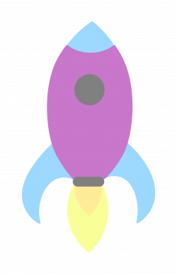 Clipart - Pastel rocket