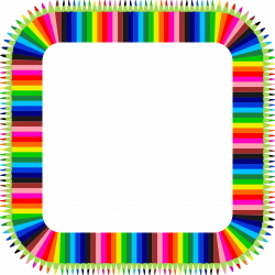 Clipart - Colorful Pencils Frame 3