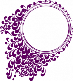 Purple Filigree Circle Clip Art at Clker.com - vector clip art ...
