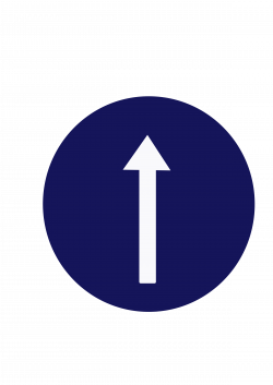 Clipart - Indian road sign - Compulsory ahead only