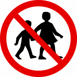 Clipart - No Children Sign