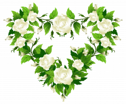 White Roses Heart Decor PNG Clipart Picture | baski | Pinterest ...