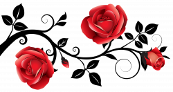 Red and Black Decorative Roses PNG Clipart Image | Gallery ...