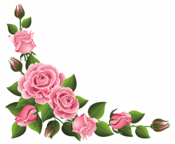 Corner Decoration with Roses PNG Clipart Picture | Gallery ...