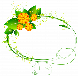 Floral Oval Decor PNG Clip-Art Image | flower frame | Pinterest ...
