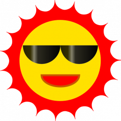 Sun Wearing Sunglasses Clip Art at Clker.com - vector clip art ...