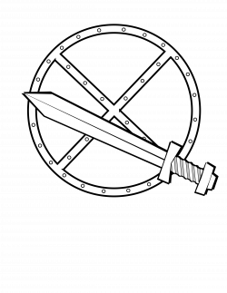 Clipart - Round Sword and Shield