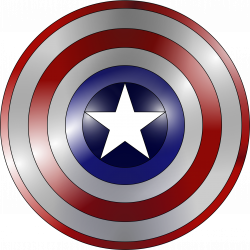 Clipart - Captain America shield (metal base)