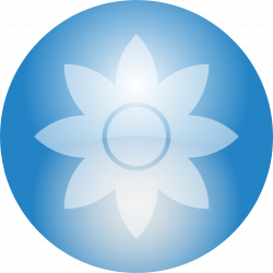 Clipart - Sky Blue Flower Orb