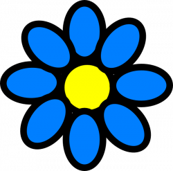Sky Blue Flower Clip Art at Clker.com - vector clip art online ...