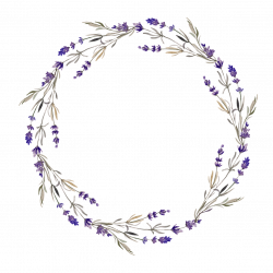 Wreath Lavender Flower Clip art - Purple flowers hollow circles 1191 ...