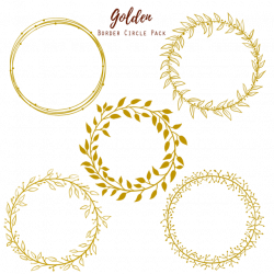 Golden Circle Wedding Frame, Gold, Golden PNG and PSD File for Free ...