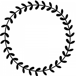 Leafy Wreath Rubber Stamp | Border- Circular Stamps – Stamptopia