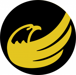 Clipart - logo-circle: libertarian eagle remix - black on yellow