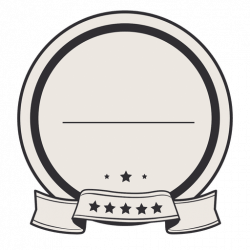 Vintage circle label badge ribbon - Transparent PNG & SVG vector