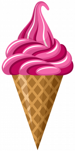 Pink Ice Cream Cone PNG Clip Art Image | sorvete | Pinterest | Ice ...