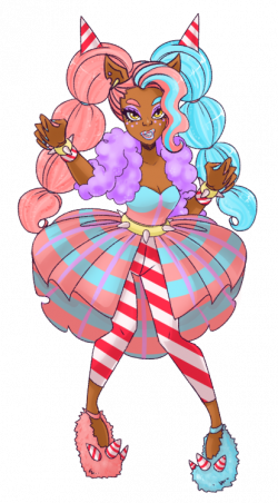 Sweet Screams: Cotton Candy Clawdeen by crayonkat.tumblr // MH Fan ...