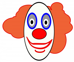 Clipart - Creepy Clown Face