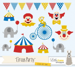 Circus Clip Art, Circus Clipart, Clown Clipart, Circus Tent ...