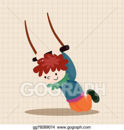 Vector Stock - Circus flying trapeze theme elements. Clipart ...
