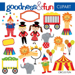 Buy 2, Get 1 FREE - Circus Fun Clipart - Digital Circus ...