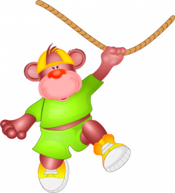Monkey Jumping On Rope Clip Art at Clker.com - vector clip art ...
