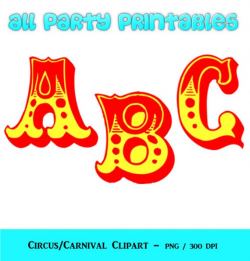 Circus Letters Clipart - Carnival Letters Clipart - Circus ...
