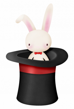 Magician Hat With Rabbit - Rabbit Circus Clipart - magician ...