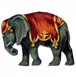 Victorian Vintage Circus Elephant PNG - PHOTOS PNG
