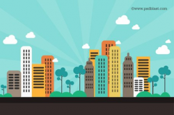 Free Flat Color Abstract City Background (PSD)s Clipart and ...