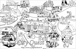 28+ Collection of City Street Coloring Pages | High quality, free ...