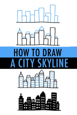 How to Draw a City Skyline 3 Ways | Drawing center ...
