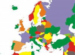 Political Map Of Europe Restored by GDJ | Mapas y banderas - vector ...