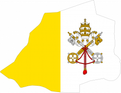 Clipart - Vatican City Map Flag