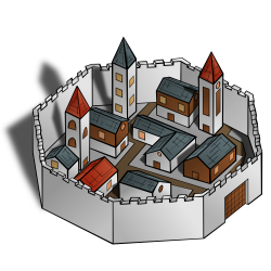 OnlineLabels Clip Art - RPG Map Symbols: City